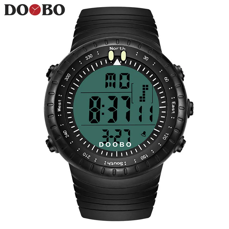 DOOBO новые модные мужские спортивные часы кварцевые аналоговые светодиодные