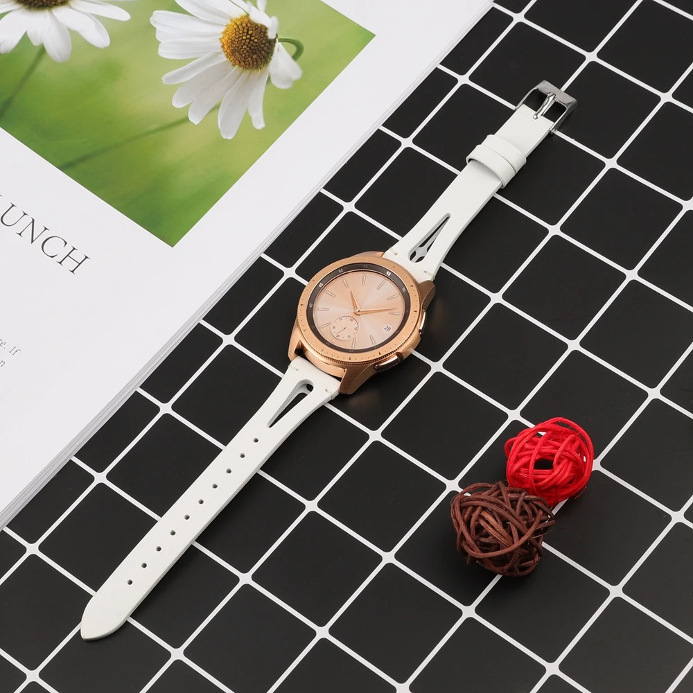 Ремешок из натуральной кожи для наручных часов сменный Браслет Samsung Galaxy Watch 42 мм