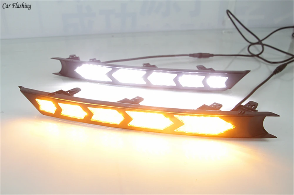 1 комплект 12V для Mazda CX5 CX 5 2017 2018 219 2020 светодиодный DRL Дневной светильник с желтым