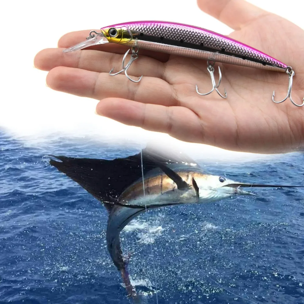 RUNATURE Flash Minnow рыболовная приманка искусственная 110 мм/37 г с 3 французскими VMC