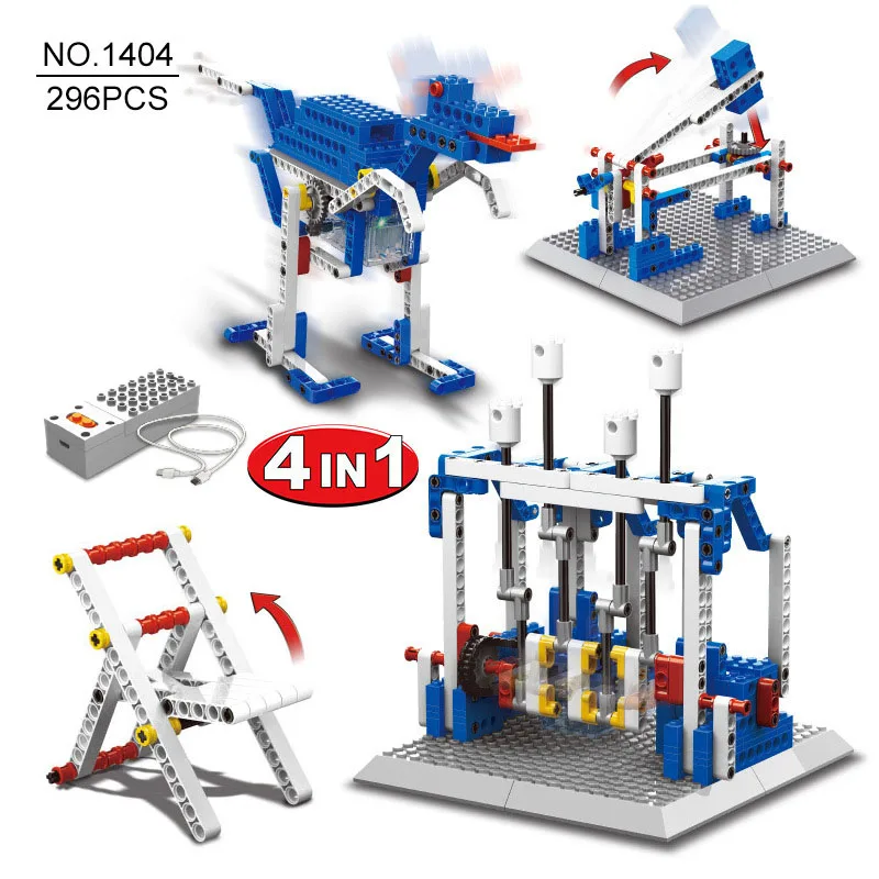 RC Toys 4 In 1 Remote Control Building Blocks Kit Assembled Electric Children STEM Educational Compatible Major Brands | Игрушки и хобби