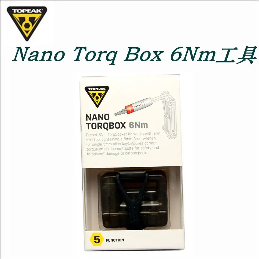 

TOPEAK-NANO-TORQBOX-4NM-5NM-6NM-Tool-Kit-3-4-5mm-hex-amp-T20-T25-Torx TT2563