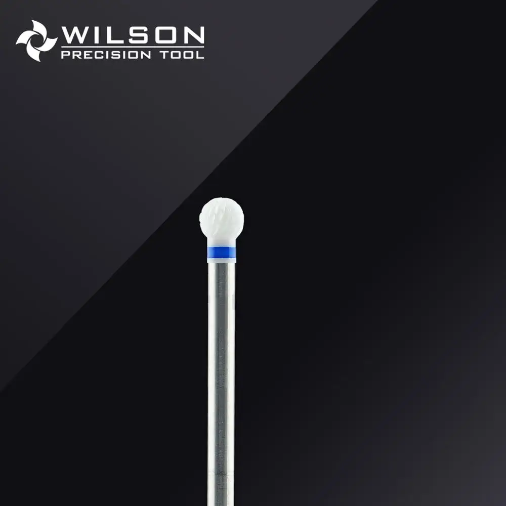 Шариковая форма-Средне-белая керамика(6400517)-WILSON керамический сверло для ногтей& циркониевые керамические стоматологические боры - Цвет: 1pc