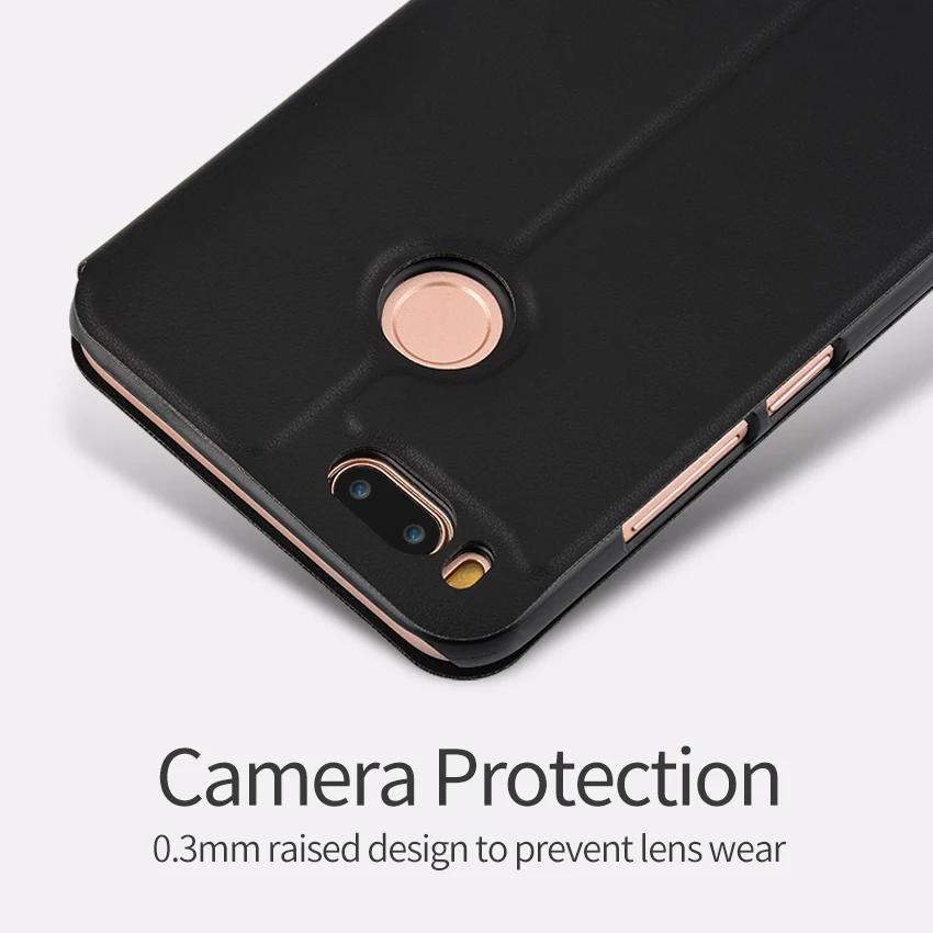 Флип чехол TCICPC для Xiaomi MI A1 Mi 5X Mi5X кожаный с подставкой Жесткий ПК + ПУ телефона