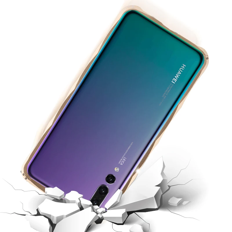 iMatch бампер чехол для huawei P20 Pro роскошный P20Pro Алмазная форма тонкий алюминиевый металлический бампер чехол для huawei P20