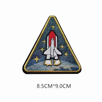 1 шт. космический полет нашивки для одежды с железом на вышитой аппликацией милые нашивки эмблема на ткани одежды DIY аксессуары для одежды - Цвет: ZD26-19