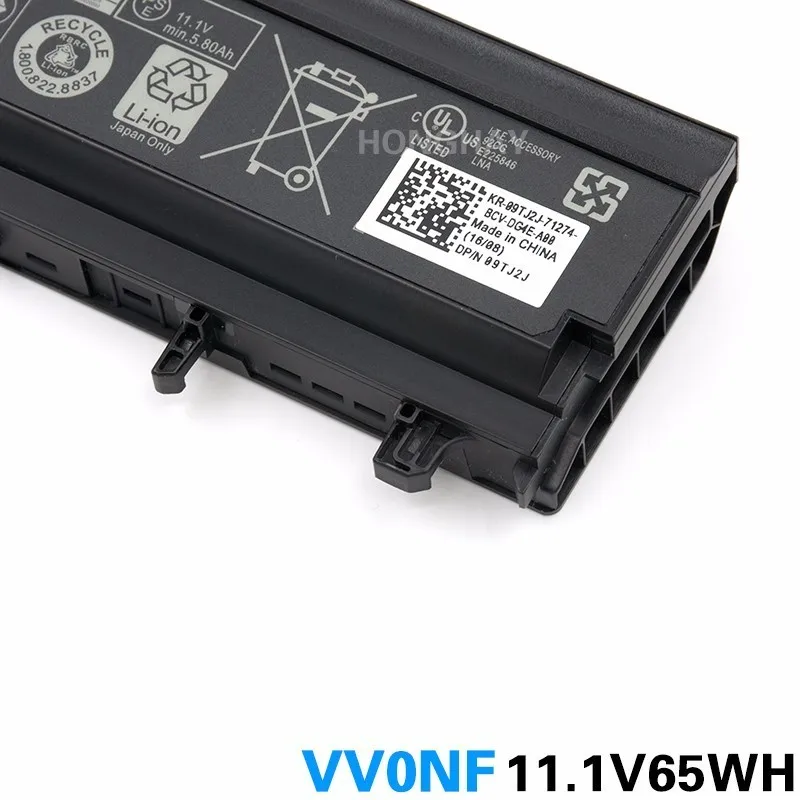 Аккумулятор Honghay VV0NF для ноутбука DELL Latitude E5440 E5540 VJXMC N5YH9 0K8HC 7W6K0 CXF66 FT6D9 65WH 6 ячеек|battery