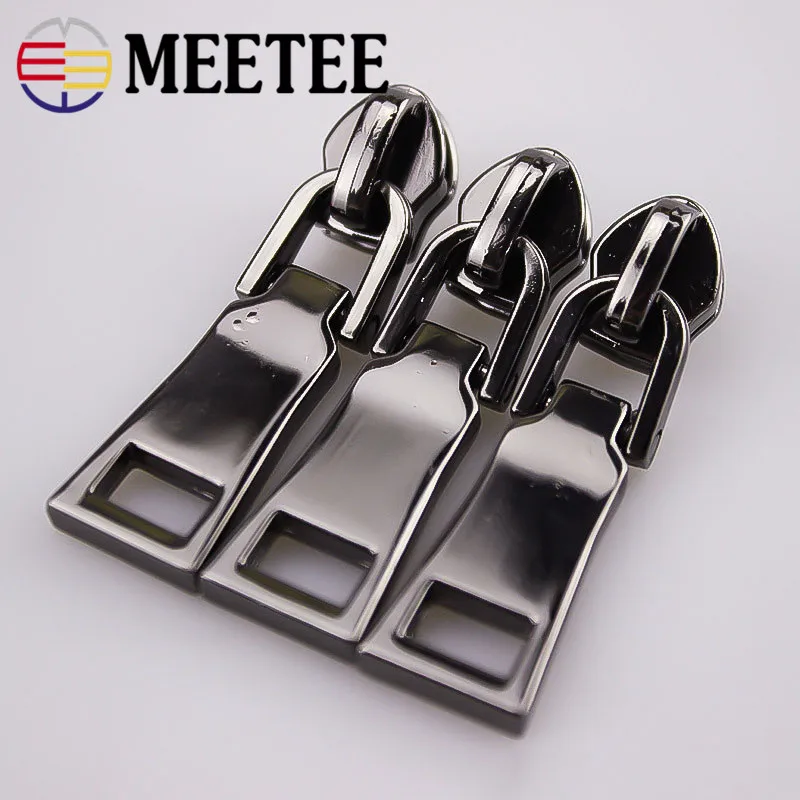5 шт. Meetee 5# Металлические молнии слайдер молнии Съемник для шитья сумки чемодан одежда пальто молния головы Ремонтный комплект аксессуары G6-3