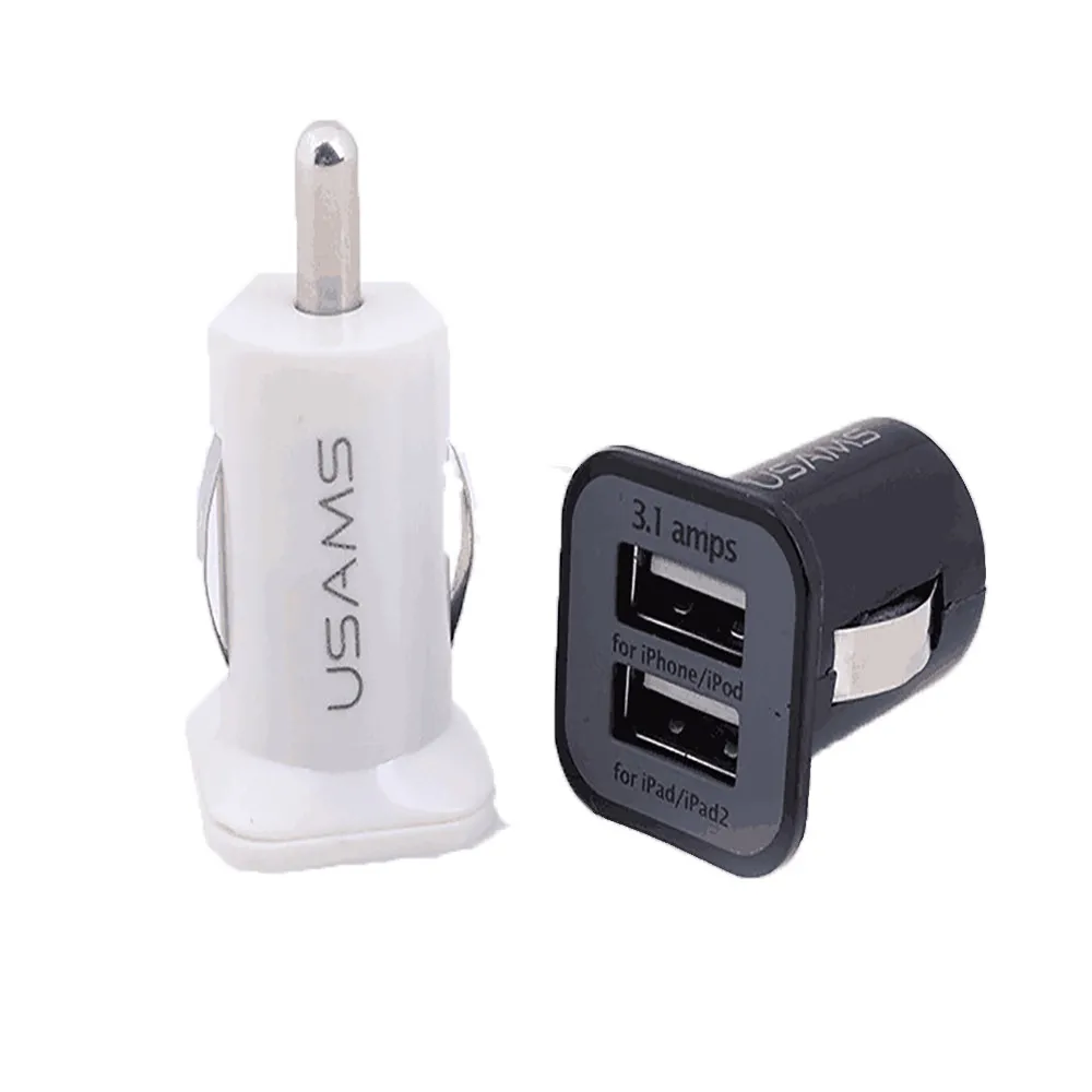 Двойной высокоскоростной USB 2 0 порт DC12V 24V автомобильное зарядное устройство 3.1A