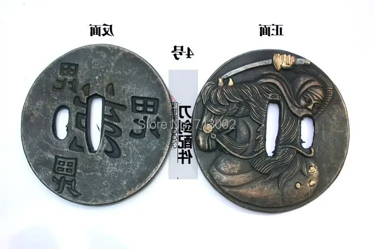Кованые TSUBA для японского меча Sabre kirsite Sign Tsuba Hero Fitting|tsuba| |