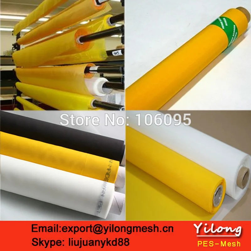

77T 55UM 165CM W 20Meters and 120T 34UM 165CM Y 20Meters Polyester Screen Printing Mesh