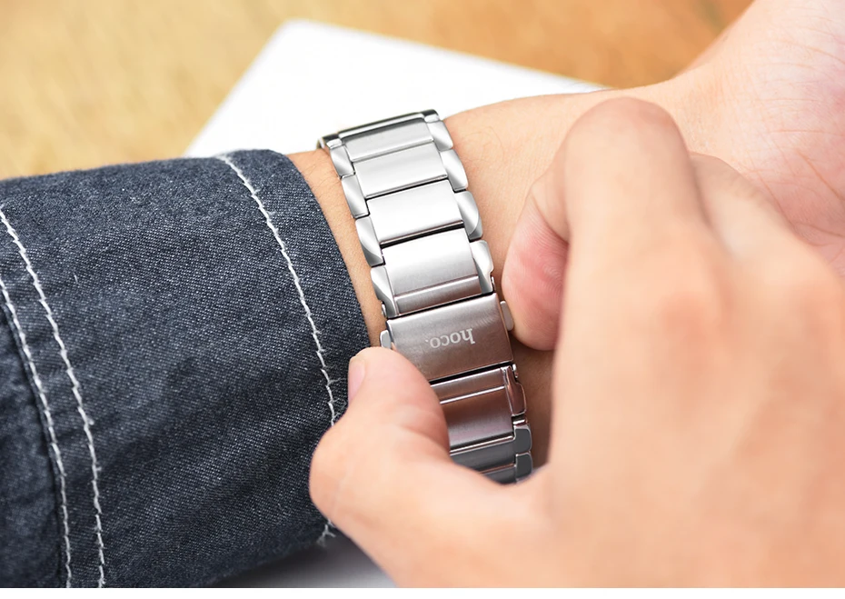 HOCO высокое качество 3 указки металлический браслет ремешок для Apple Watch серии 4 3 2 1 совместим с Iwatch 44 мм 42 мм
