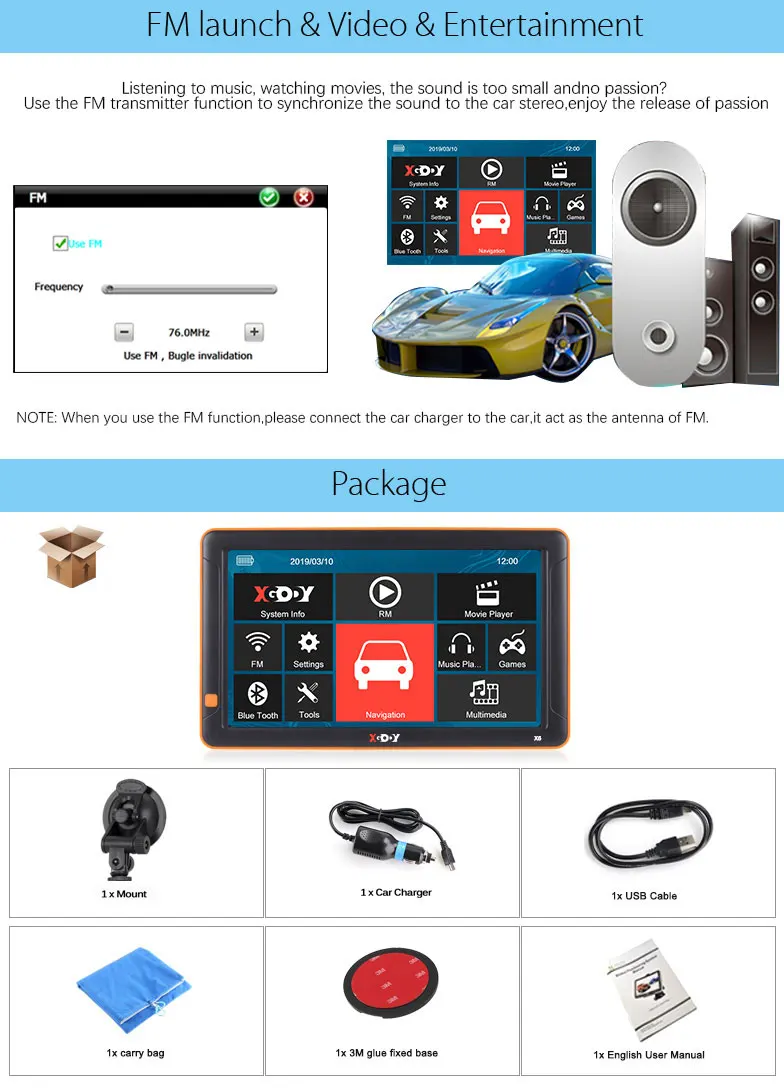 XGODY 9 ''Автомобильный gps навигатор Bluetooth AVIN 256 Мб 8 Гб Камера заднего вида Navitel Карта Европы Sat Nav Автомобильный навигатор gps