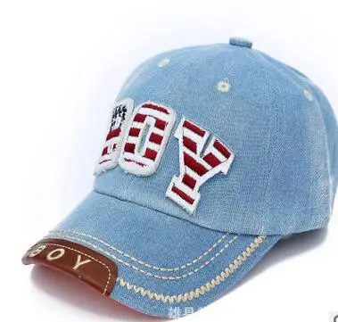 

1pcs/lot baby Kids Baseball Cap snapback Hats Boys Girls sun Hat children denim baseball cap 51-55cm