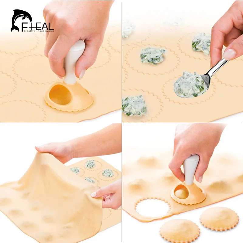 FHEAL 4 шт./компл. клецки создатель Еда Класс Пластик яблочного пирога пирог выпечки