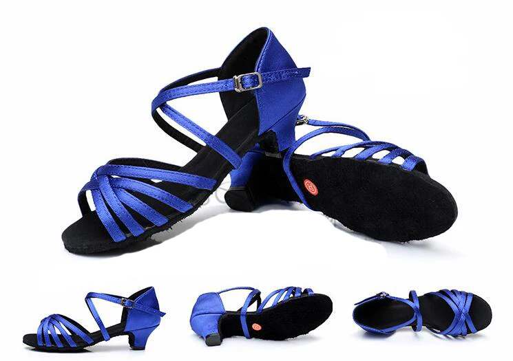 Женская Профессиональная атласная обувь для латиноамериканских танцев|latin dance
