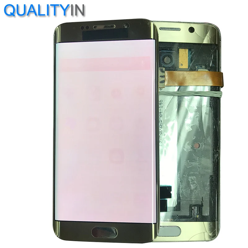 Для Samsung Galaxy S6 Edge G925 G925F сенсорный экран дигитайзер сенсор + красный ожога-тени