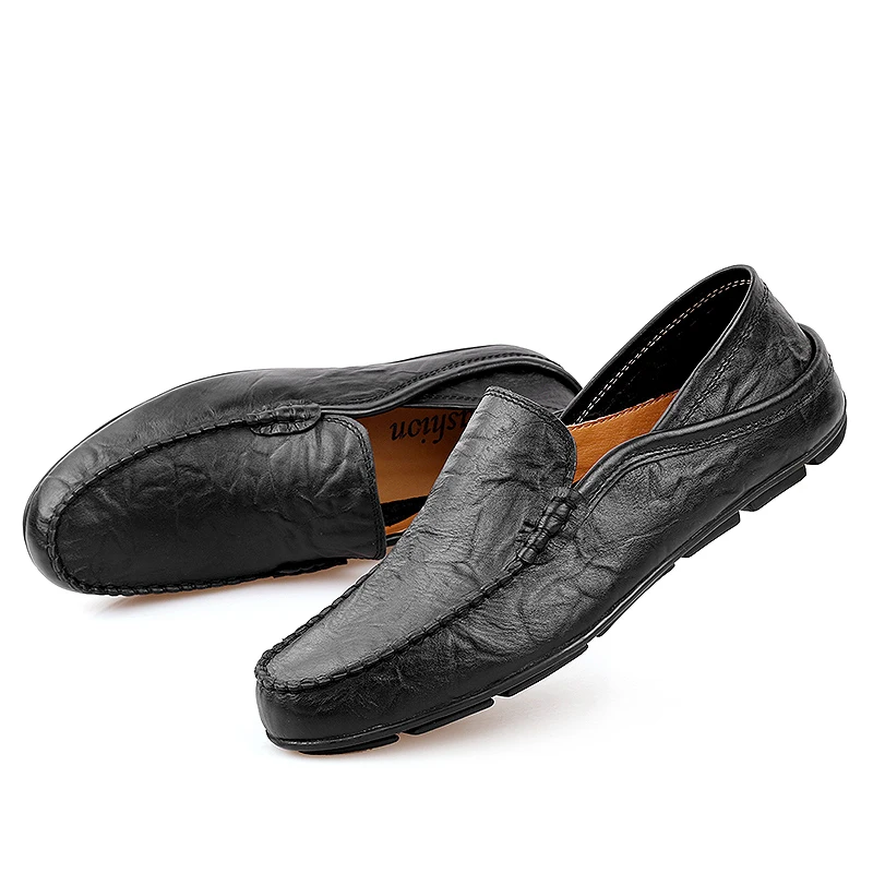 Summer Design Casual Driving Shoes Men Genuine Leather Causal Boat Loafers Autumn Luxury Brand Flats | Обувь