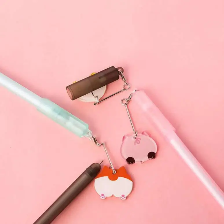 4 шт./компл. Kawaii 0 5 мм кулон в виде панды медведя гелевые черные чернила для ручек