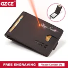 Мужские Зажимы для денег, зажимы для денег из натуральной кожи, минималистичные тонкие бумажники, чехол для кредитных карт, Бесплатная гравировка