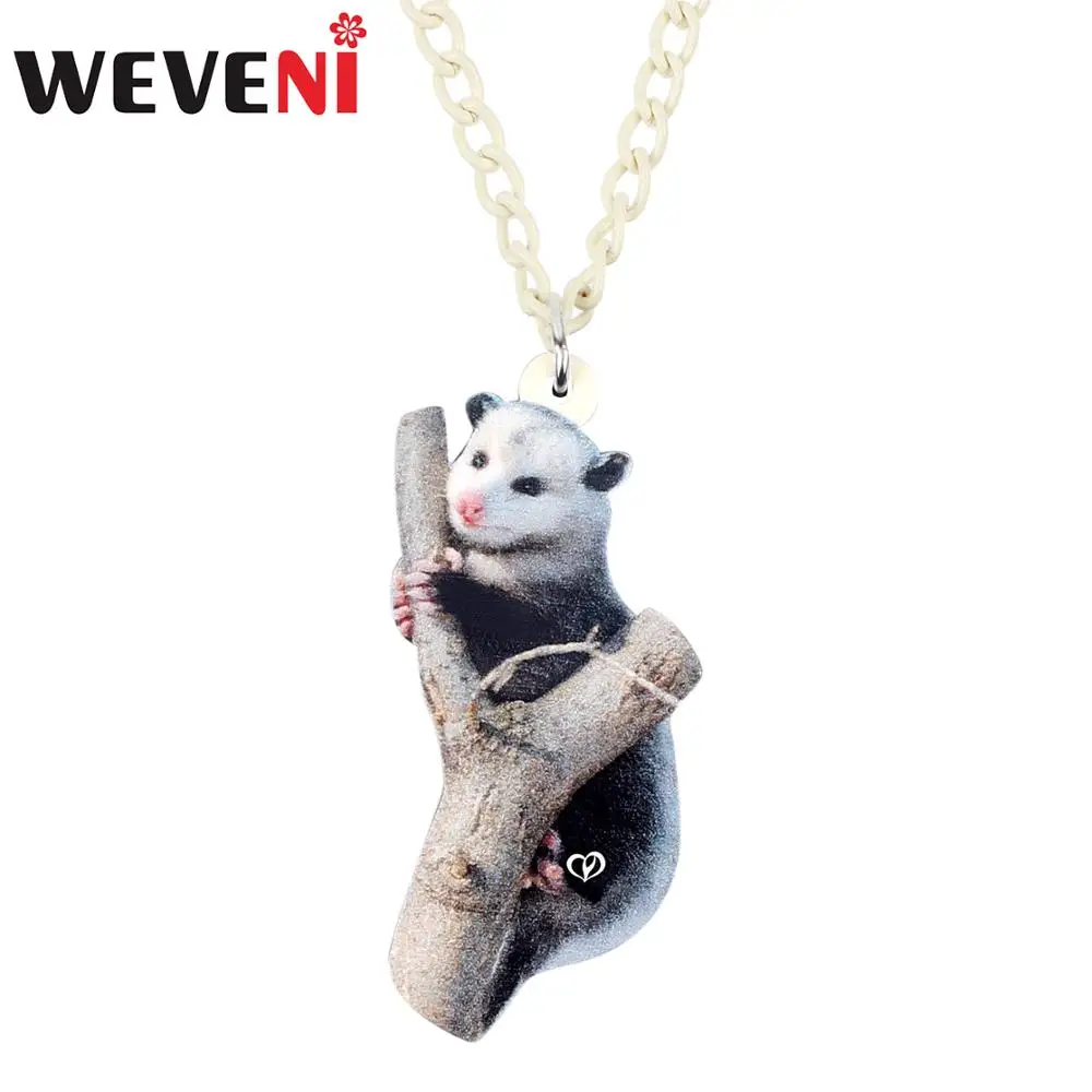 WEVENI акриловое милое розовое ожерелье с носом подвеска цепочка ошейник