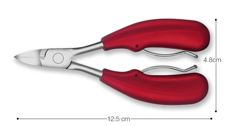 

2pcs/set Red Double Springs Stainless Steel Nail Cuticle Nipper Scissors Cutter Nipper Manicure Podiatry Pedicure Tools NT70