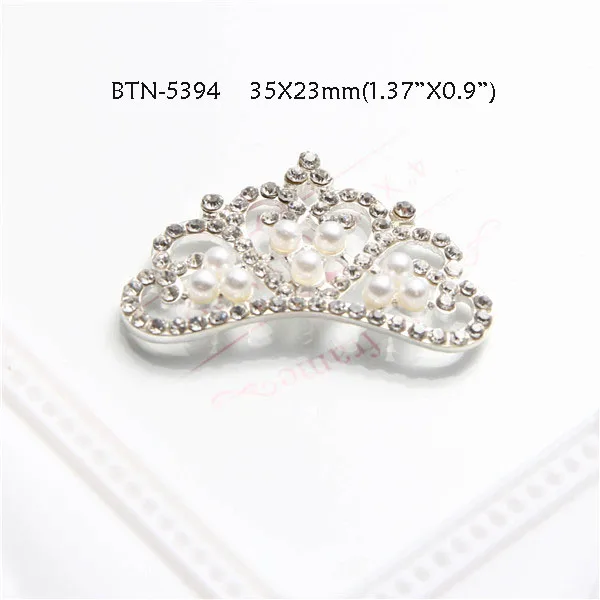 2pieces BTN-5394 Пуговицы с жемчугом и стразами, пряжка с плоской задней частью, украшение для рукоделия, бант для волос, цветок, 2 шт./ - Цвет: 2pieces BTN-5394