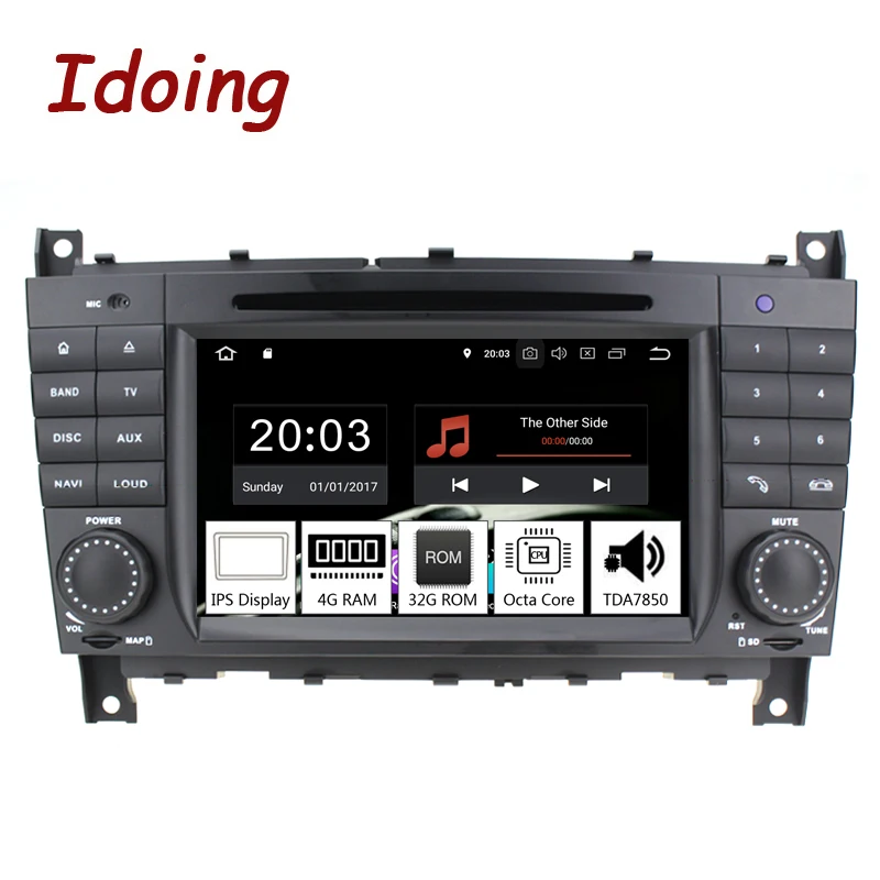 Автомагнитола Idoing 2DIN 7 дюймов 8 ядер Android 9 0 GPS DVD мультимедийный плеер для Mercedes Benz