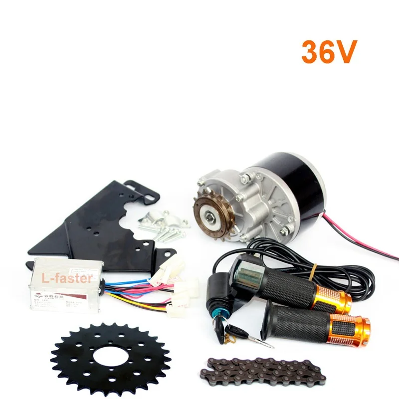 24V250W электрический велосипед с левым приводом, комплект двигателя для горного велосипеда, набор для преобразования, настраиваемый комплект электрического двигателя для подвесного велосипеда - Цвет: 36V twist kit