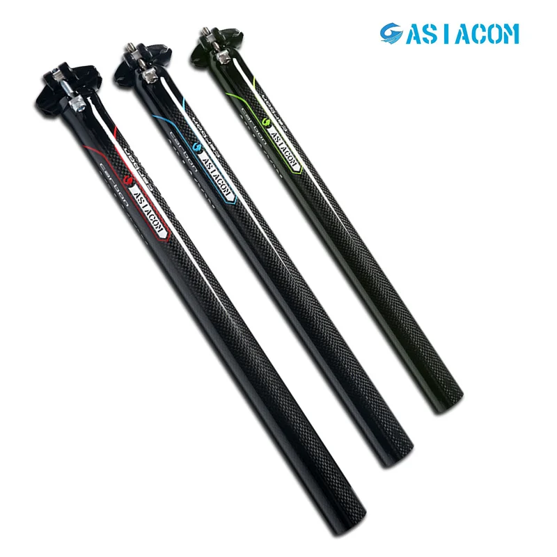 

ASIACOM 3K Matt Carbon Fiber and Alloy Bicycle Seatpost MTB Mountain Road Bike Cycling Seat Post 27.2/30.8/31.6*350/400MM
