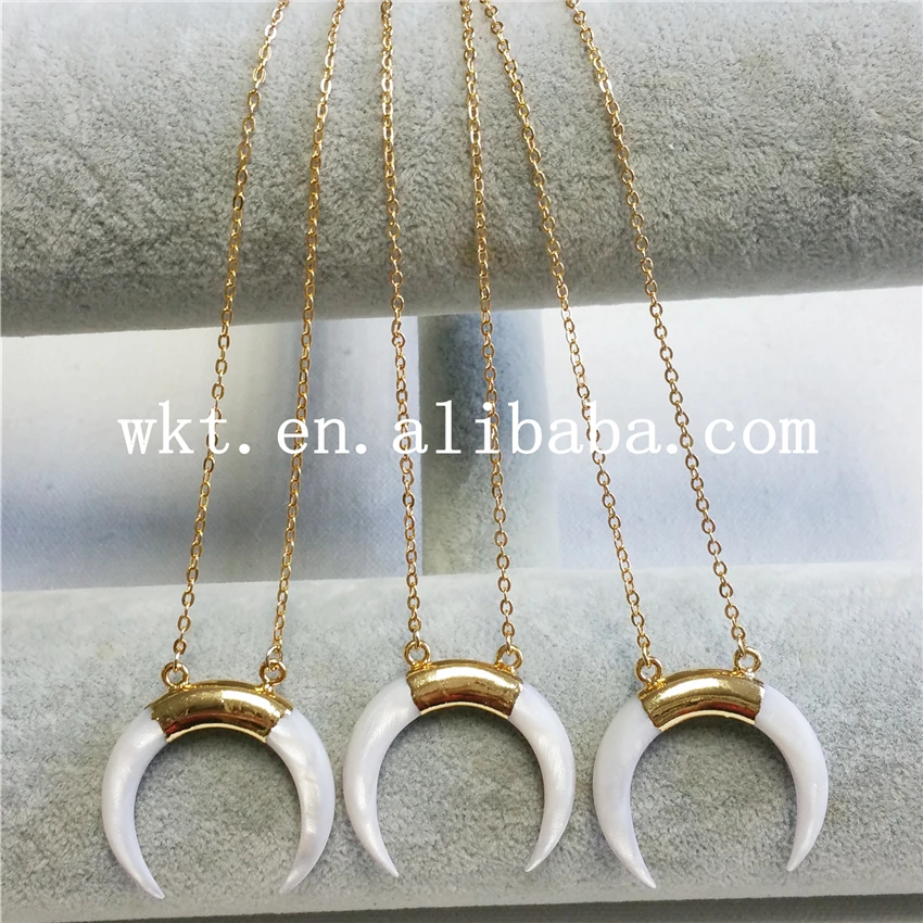 Женское Ожерелье из перламутрового Полумесяца|mother of pearl necklace|mother pearl24k gold |