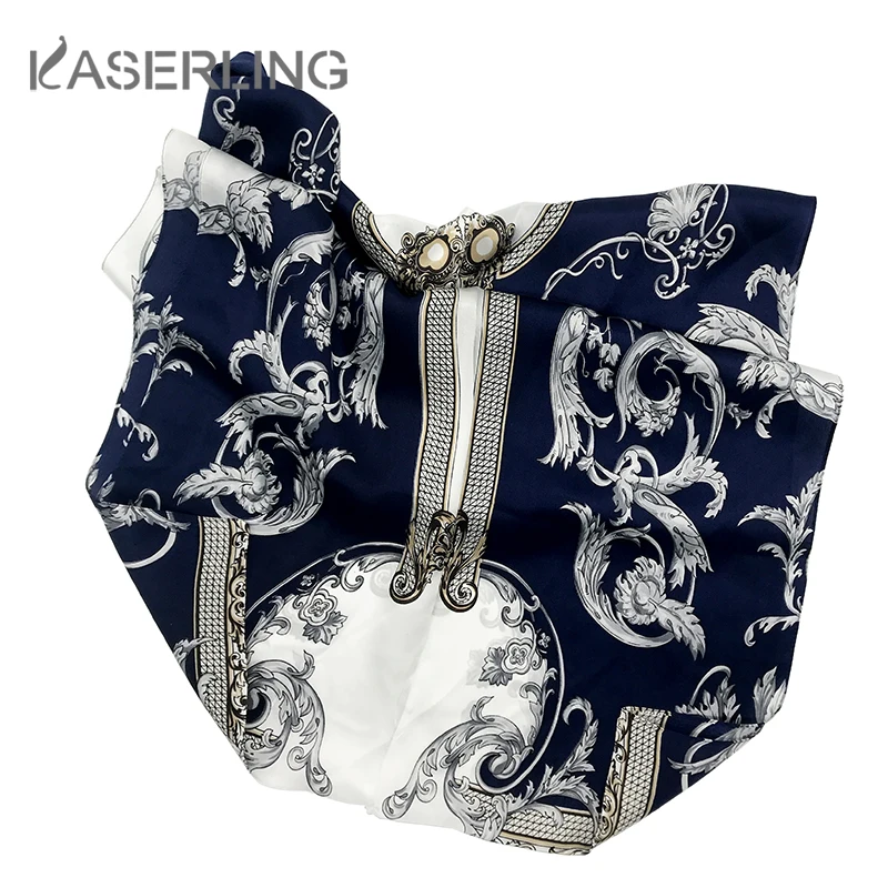 Kasering 2018 Новый Демисезонный 100% чистый шелк тутового длинный шарф Высокое качество