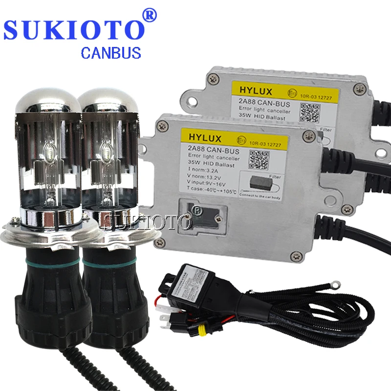 Комплект ксеноновых фар SUKIOTO Canbus Xenon H4 bixenon HID комплект D2H H7 H11 H8 HB3 ксеноновые лампы