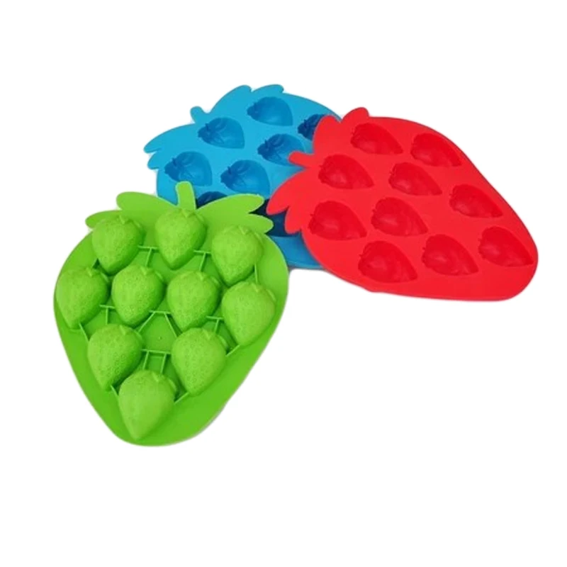 Форма для выпечки из силикона DINIWELL в форме клубники для замораживания льда, изготовления красивых желе и пудингов, мыла, баров для вечеринок и форм для напитков.