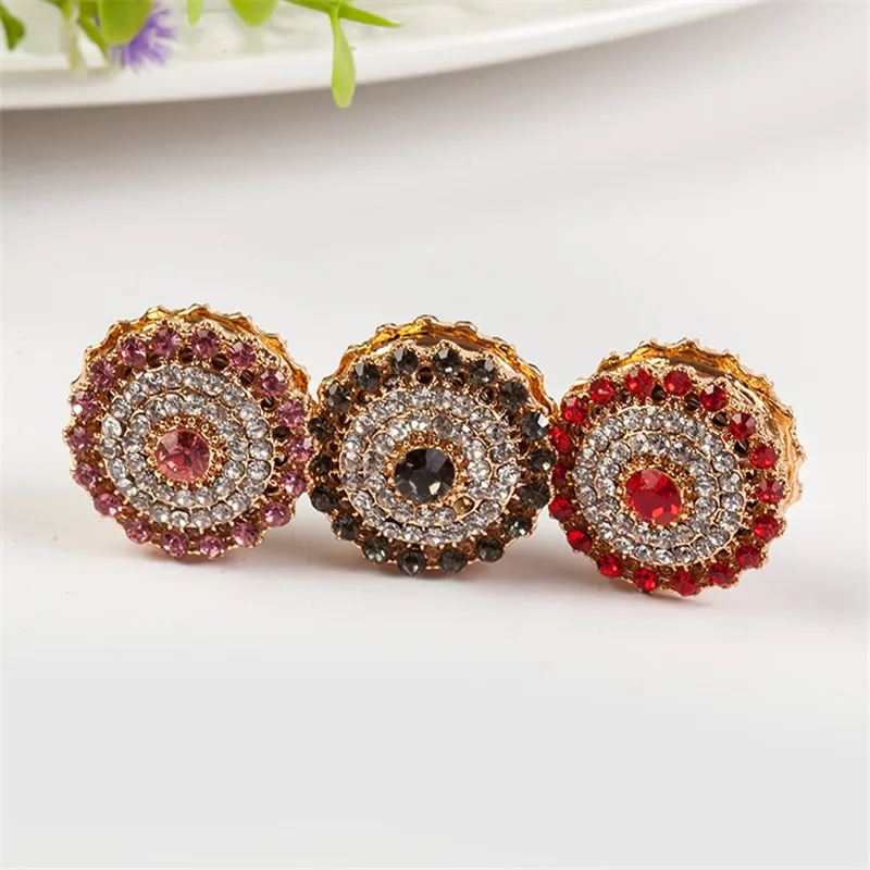 Однотонный серебристый цвет стразы аксессуары для хиджаба мусульманский штырь