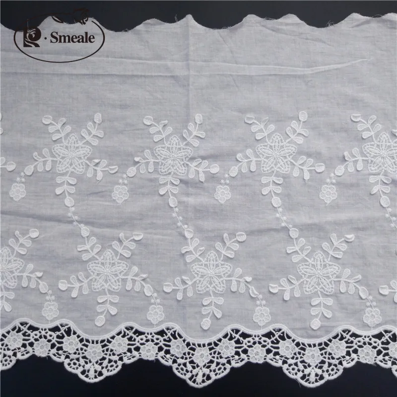 High Quality Water Ice Flower Cotton Cloth Embroidery Lace Skirt Long Fashion Clothing Width 35 Cm RS529 | Дом и сад