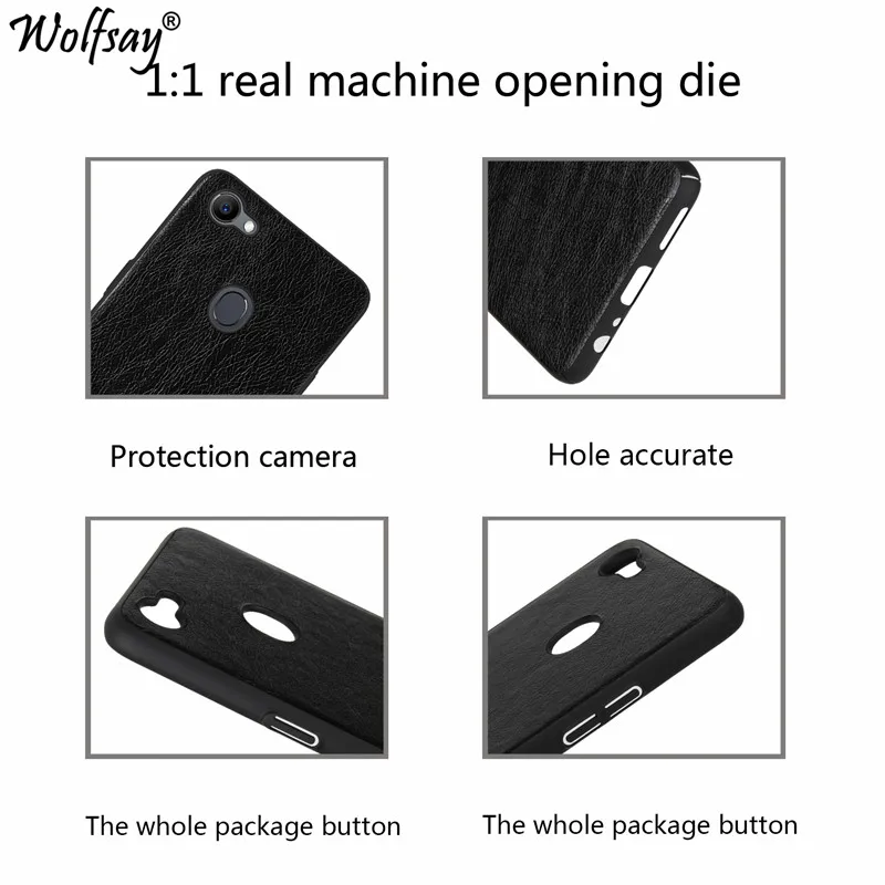 OPPO F7 2018 чехол F 7 ПУ кожа PC жесткий Мобильных Охватывает Wolfsay Coque телефон Сумки