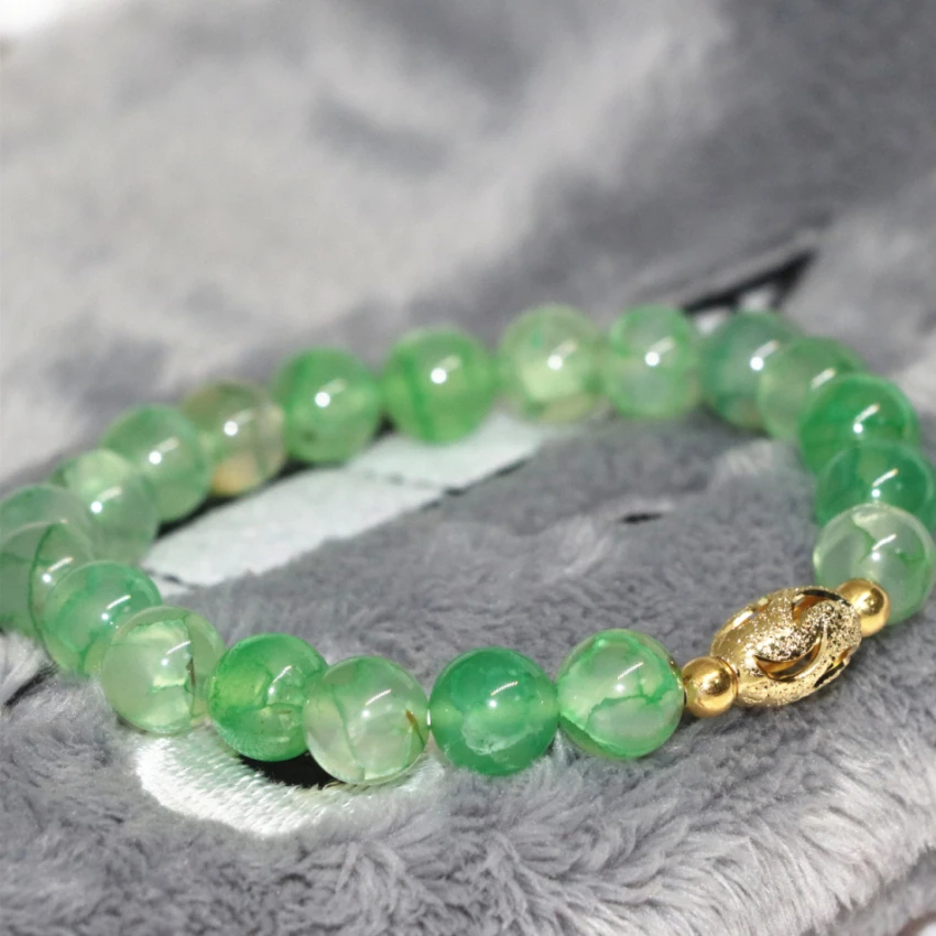 Factory outlet natural stone popcorn agat onyx carnelian apple green 8mm round beads bracelet for women jewelry 7.5inch B2029|bracelets for|round