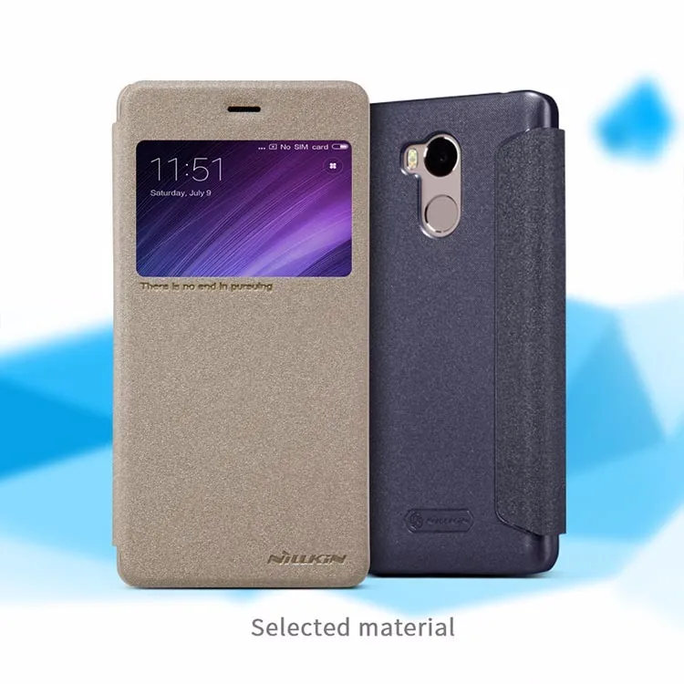 Чехол для xiaomi redmi 4/4 Pro/redmi 4 Prime подлинный NILLKIN блестящий чехол-флип чехол Кожаный чехол для xiaomi redmi 4/4 Pro/4 Prime