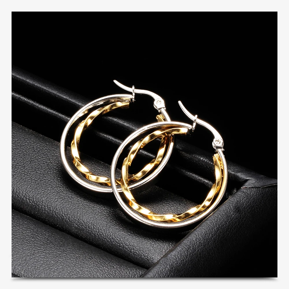 Jewelniba Мода, серьги для женщин, рекламные серьги, свадебные ювелирные изделия, изысканная Золотая расцветка, женские серьги-кольца