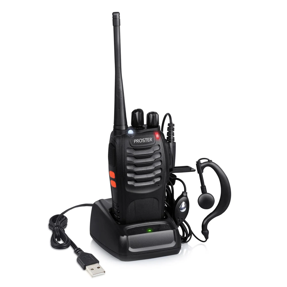 LiNKFOR один шт Перезаряжаемые иди и болтай Walkie Talkie 16 Каналы BF-888S UHF 400-470 МГц (только
