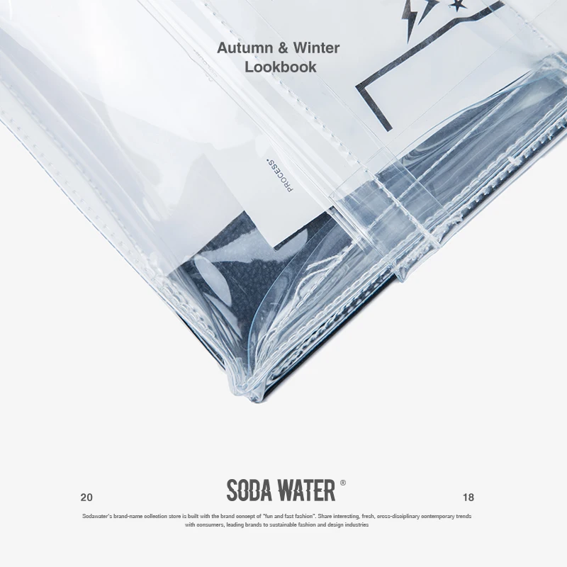 Прозрачная поясная сумка на плечо sodawater дизайнерская мессенджер из ПВХ 152AI2017
