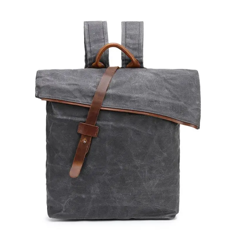 Johnature 2021 New Vintage Men Backpack Leisure Canvas Waterproof Wear Resistant Travel Bags Large Capacity Laptop |