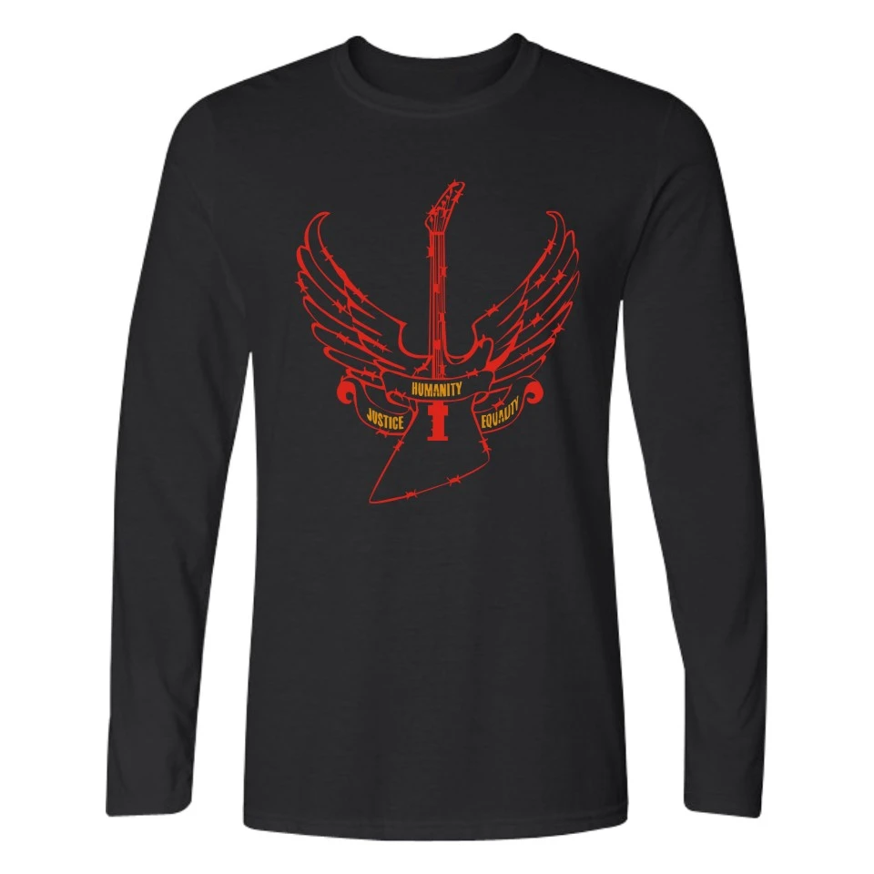 U2 брендовая футболка с длинным рукавом для мужчин женщин Crewneck полоса печатная