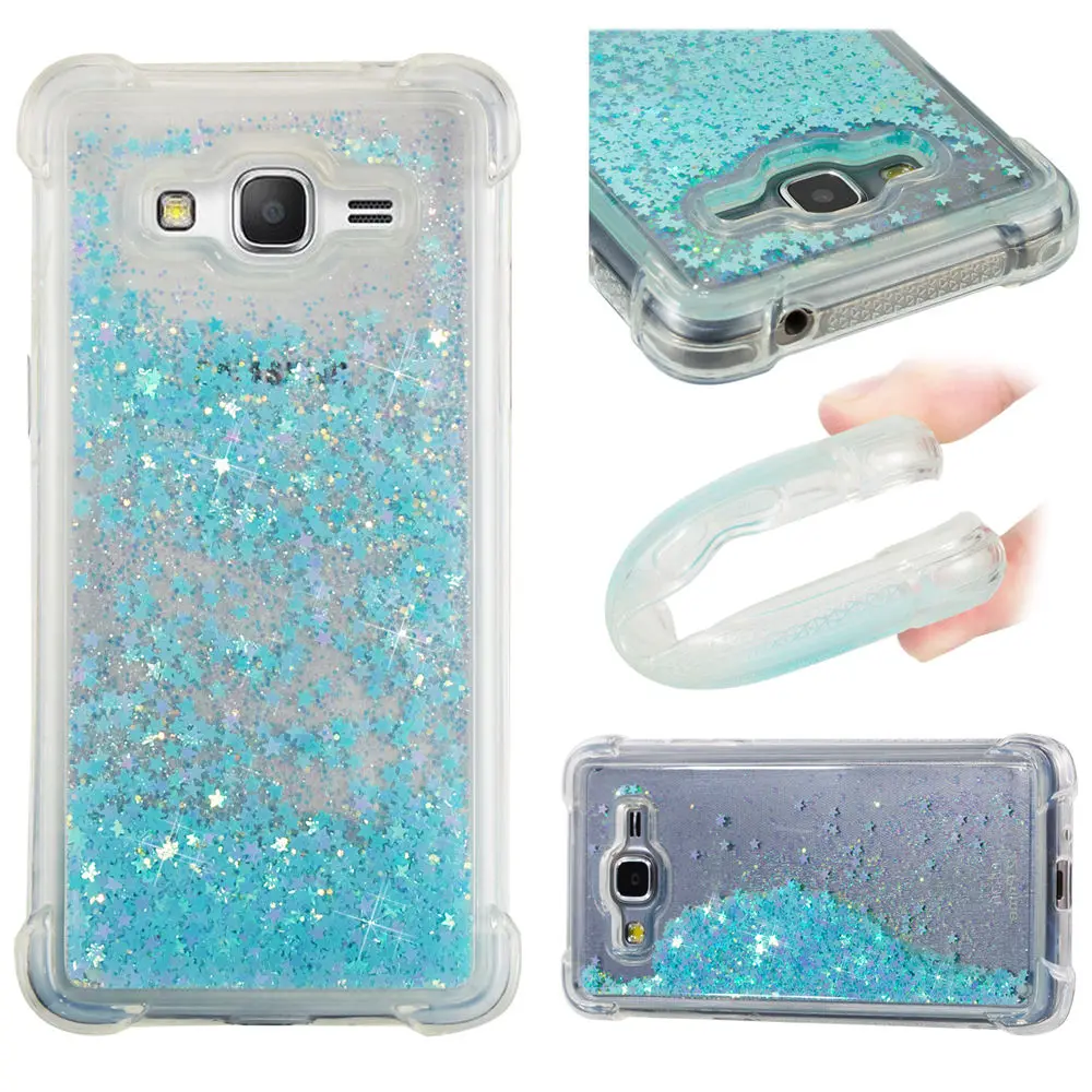 Glitter Stars Cover for Samsung Galaxy Grand Prime G530 G530FQ SM-G530H SM-G530FQ SM-G530BT Liquid Quicksand Soft TPU Back Case |