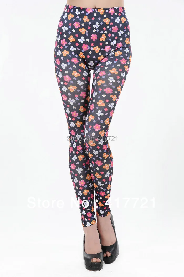Женские трикотажные штаны ML7606 недорогие с цветочным принтом для фитнеса Новое
