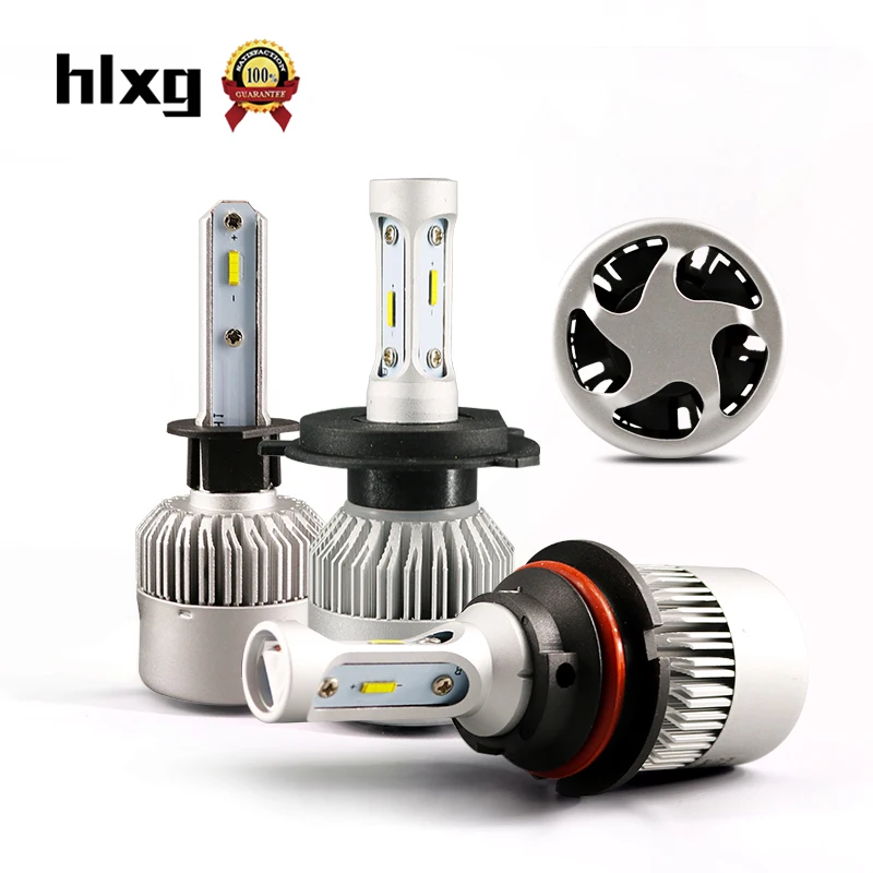 HLXG S2 CSP чипы 64 Вт 16000LM/комплект H4 светодиодные лампы Автомобильные фары ближнего и