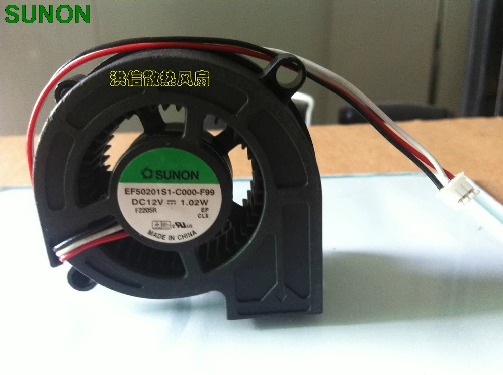 Для Sunon EF50201S1-C000-F99 EF50201S1-C000-G99 5020 DC12V 1,02 W 3 провода проектор охлаждающий вентилятор
