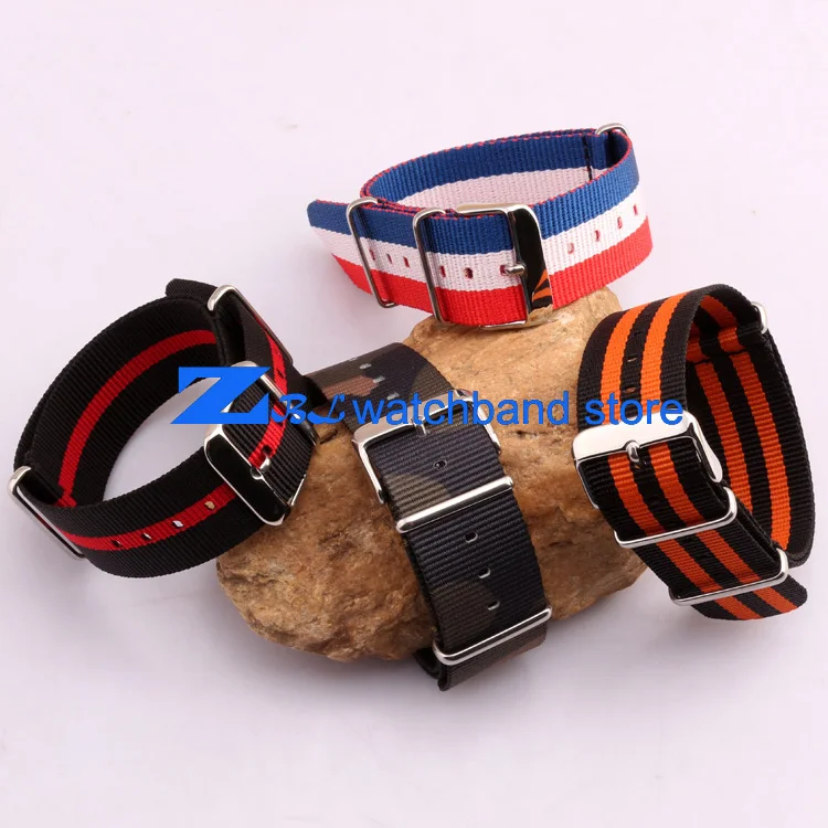 Нейлоновый ремешок для часов со стальной пряжкой. Водонепроницаемые ремешки