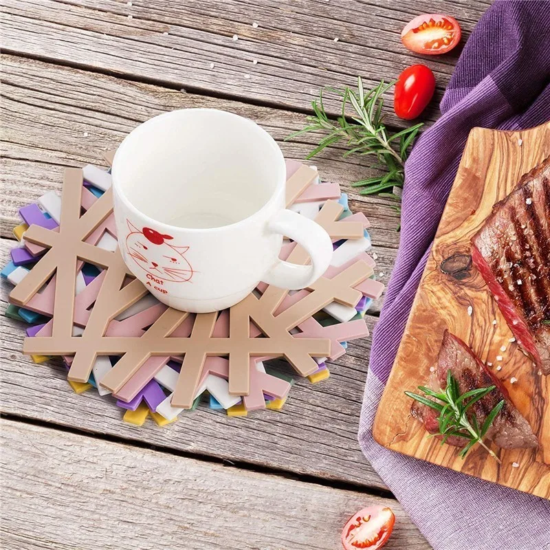 1 шт. европейский стиль силиконовый подстаканник шикарная чашка в форме снежинок